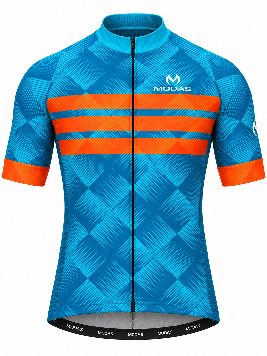 Modasport Aero-Vibrant Pro Cycling Jersey (Blue & Orange)