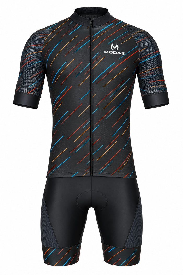 MODAS Pro-Streak Men's Short-Sleeve Cycling Jersey & Bib Shorts Set